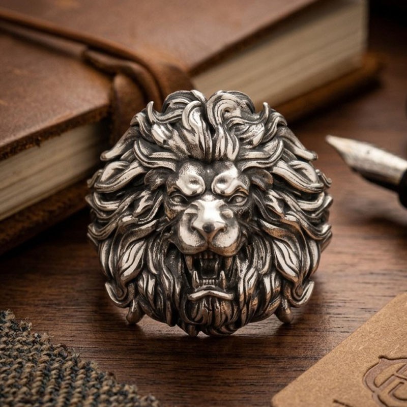 21g Big 3D Lion Rings King Of The Beasts Rings 925 SOLID STERLING Silver Many Sz
