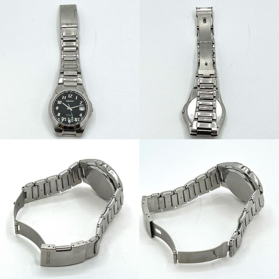 SEIKO Authentic Perpetual Calendar Quartz Black Dial Stainless Steel Watch 8F32