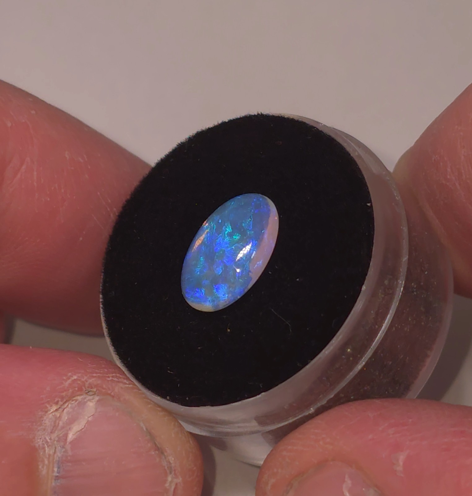 Australian Crystal Opal Oval Cabochon Natural Opal Coober Pedy 11.5 mm x 7.5 mm