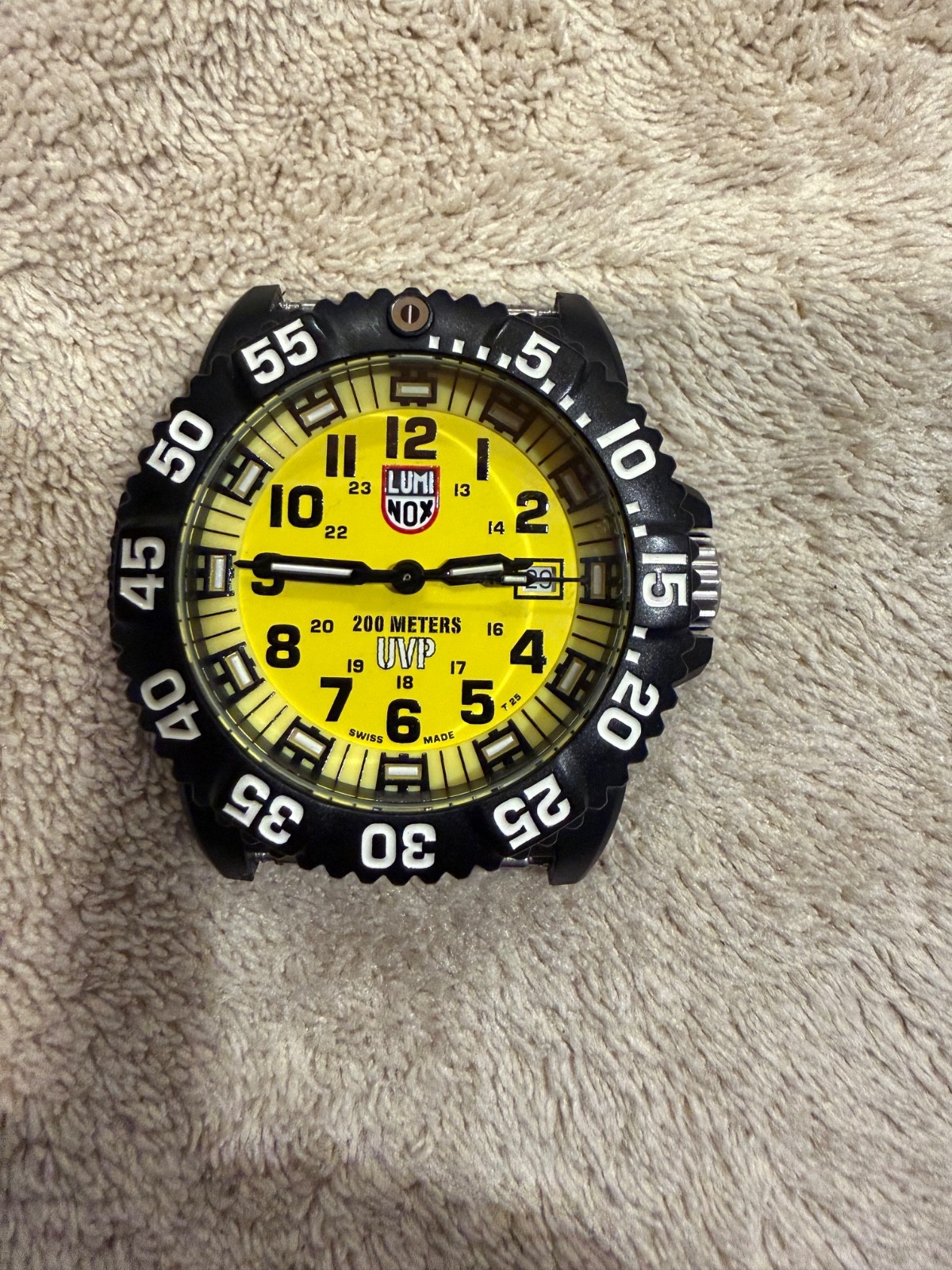 Luminox Navy Seal Scott Cassell UVP 44mm Carbon Yellow Dial Mens Watch 3599.SET