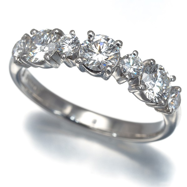 Auth MONNICKENDAM Ring Diamond 1.05ct US6-6.25 900 Platinum