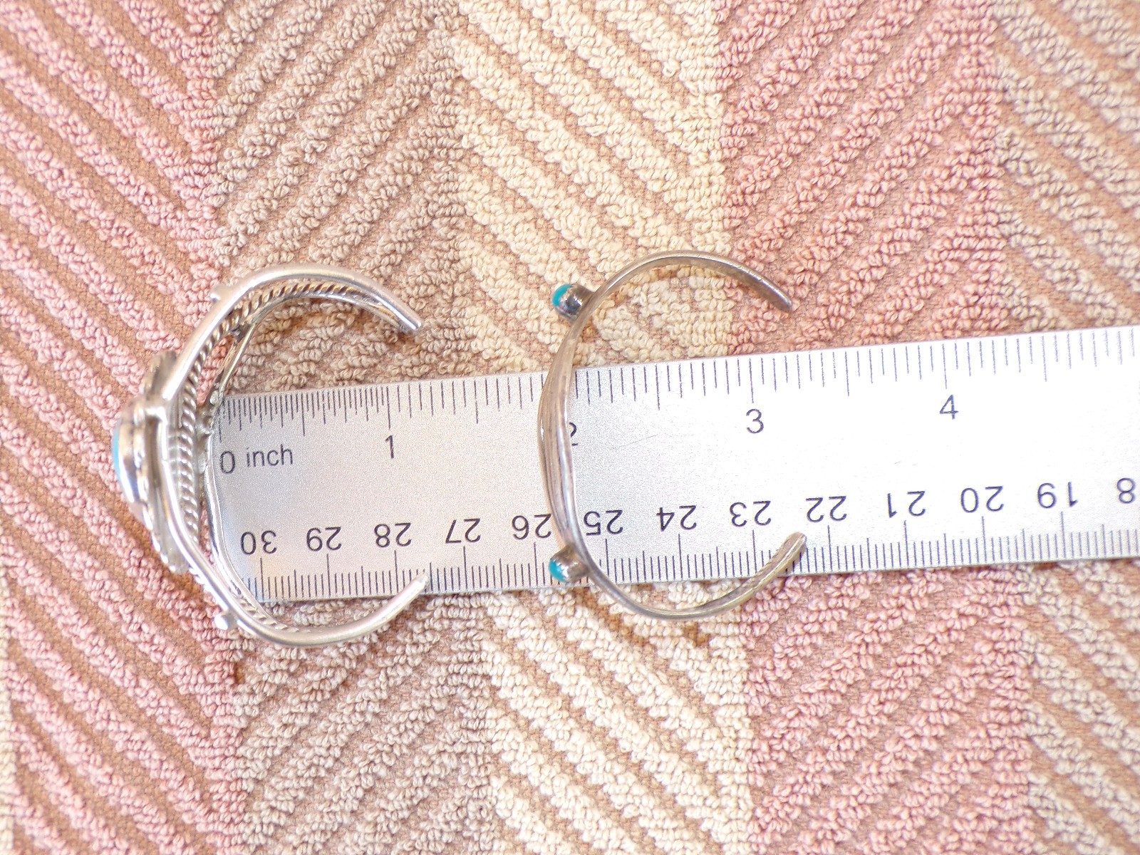 2 BABY BLING Childrens Sterling & Turquoise Bracelets 1 Repaired 35 Grams Total