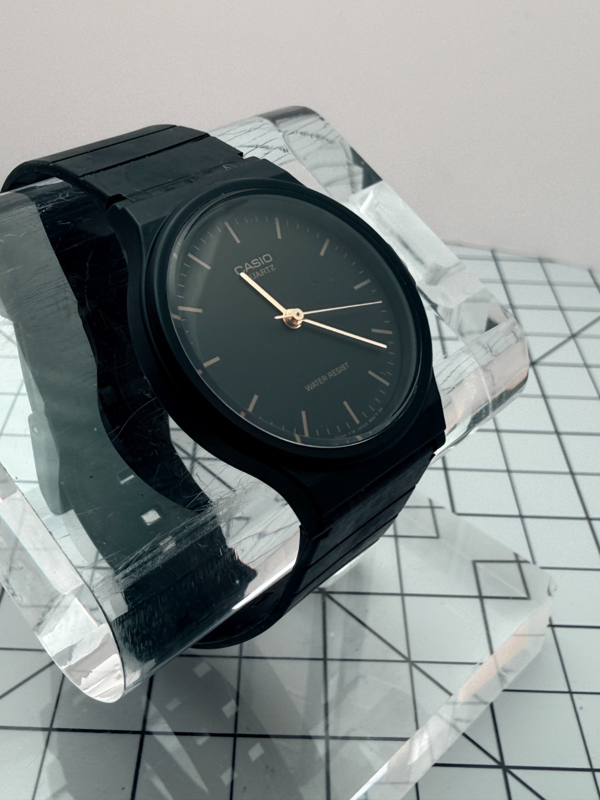 Casio MQ-24 35mm Quartz Black Gold-Tone Dial Vintage Minimalist Watch