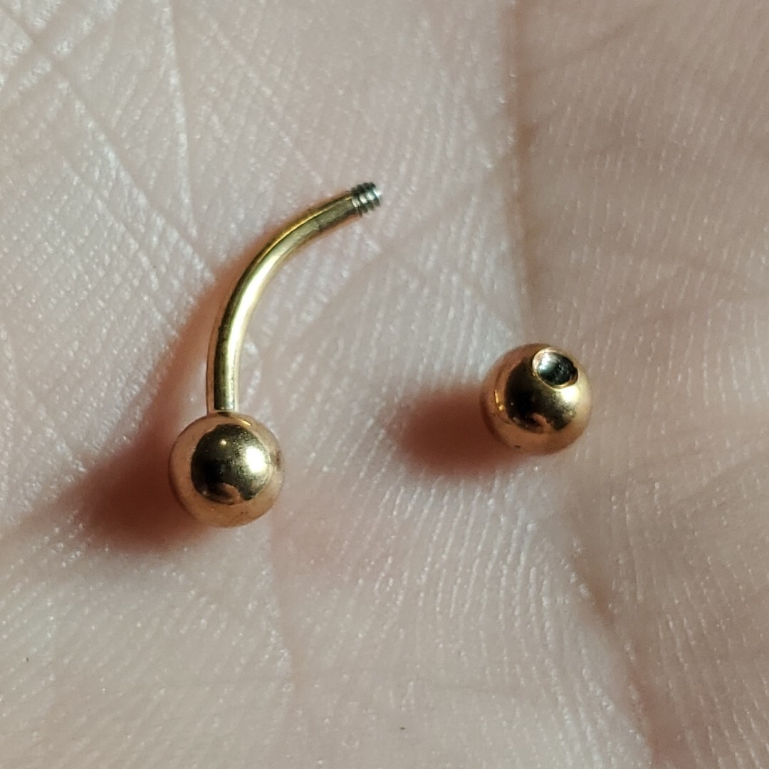 Rose Gold Color Curved Barbell 4mm balls 18g 16g 14g 6mm 8mm 10mm USA Fast Ship