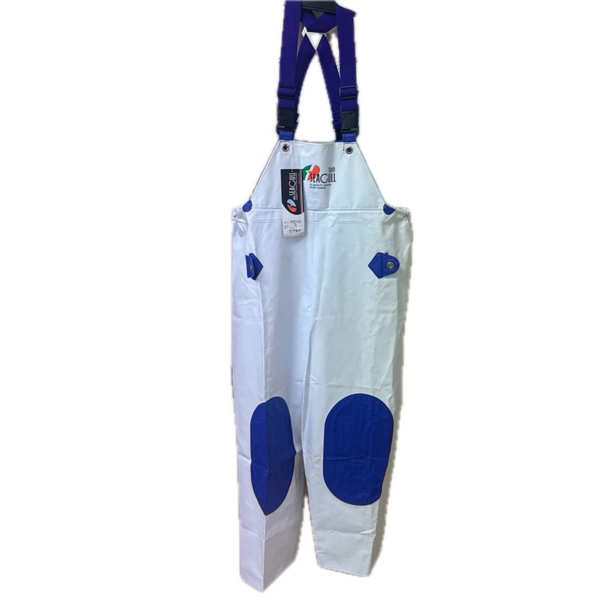 SEAGULL Overalls White Blue L HI QUALITY FISHING GEAR MARINE