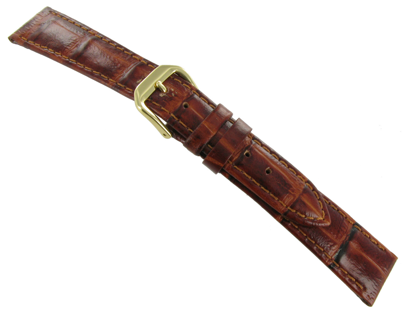 12mm Kreisler Honey Tan Bamboo Alligator Grain Leather Ladies Band Regular BOGO!