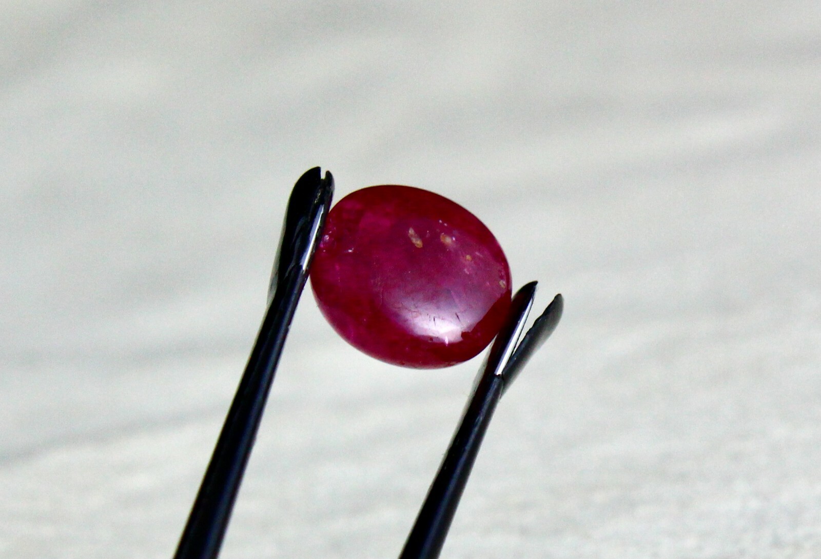 Certified Gtl Natural Untreat Burmese Ruby 6.21 Ct Round Cabochon Gem Ring