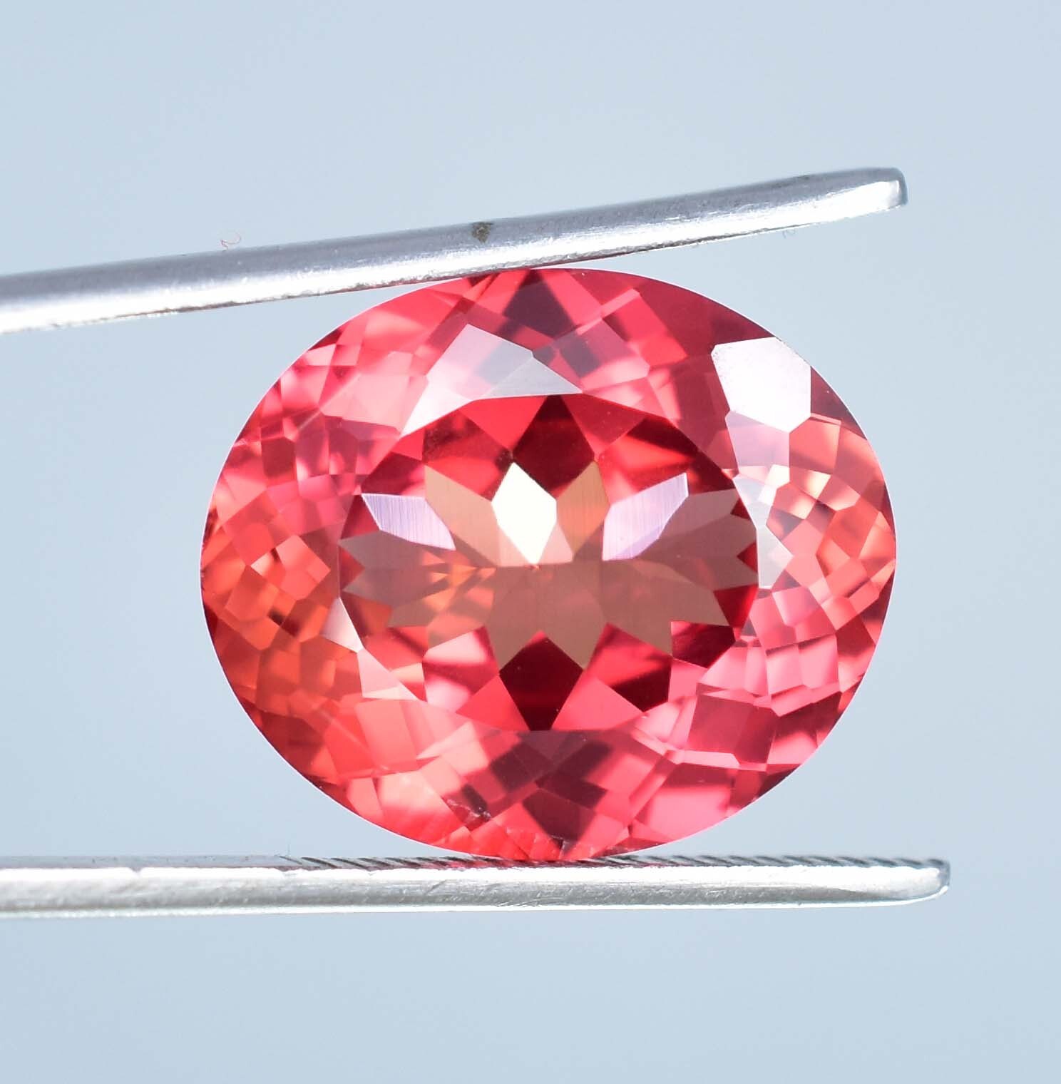 19 x 16 MM Natural Ceylon Padparadscha Sapphire Gemstone 23.10 Ct, GIT Certified