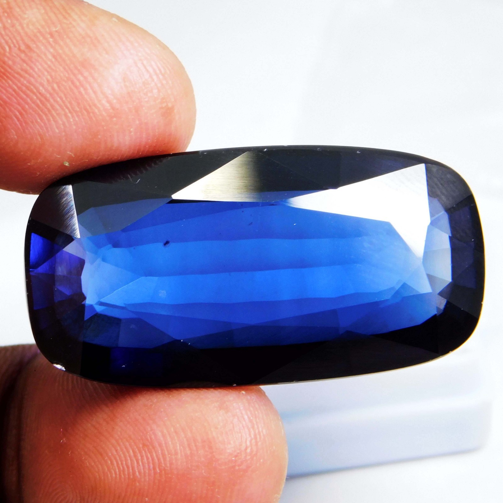CERTIFIED Natural Unheated 72.70 Cts Blue Sapphire Cushion Loose Gemstone