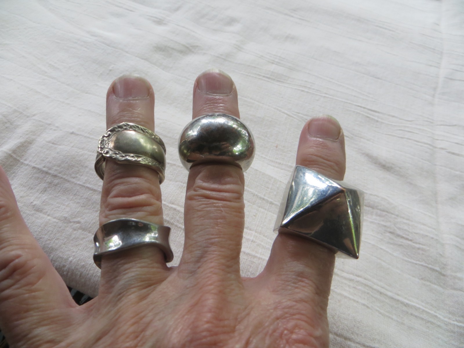 Lot of 9 Assorted Fashion Rings