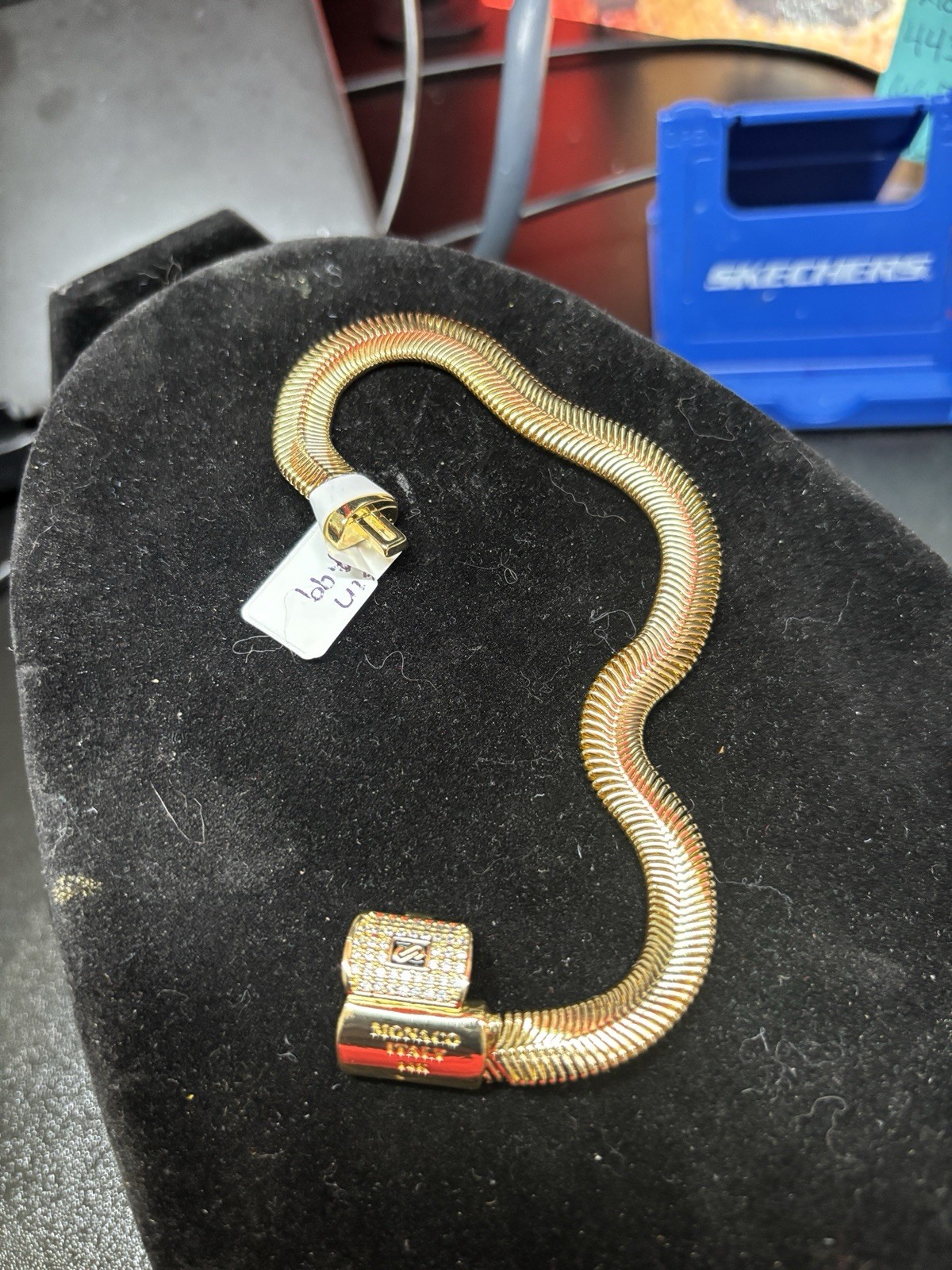1/20 14k gf gold filled Stamp Monaco Snake bracelet