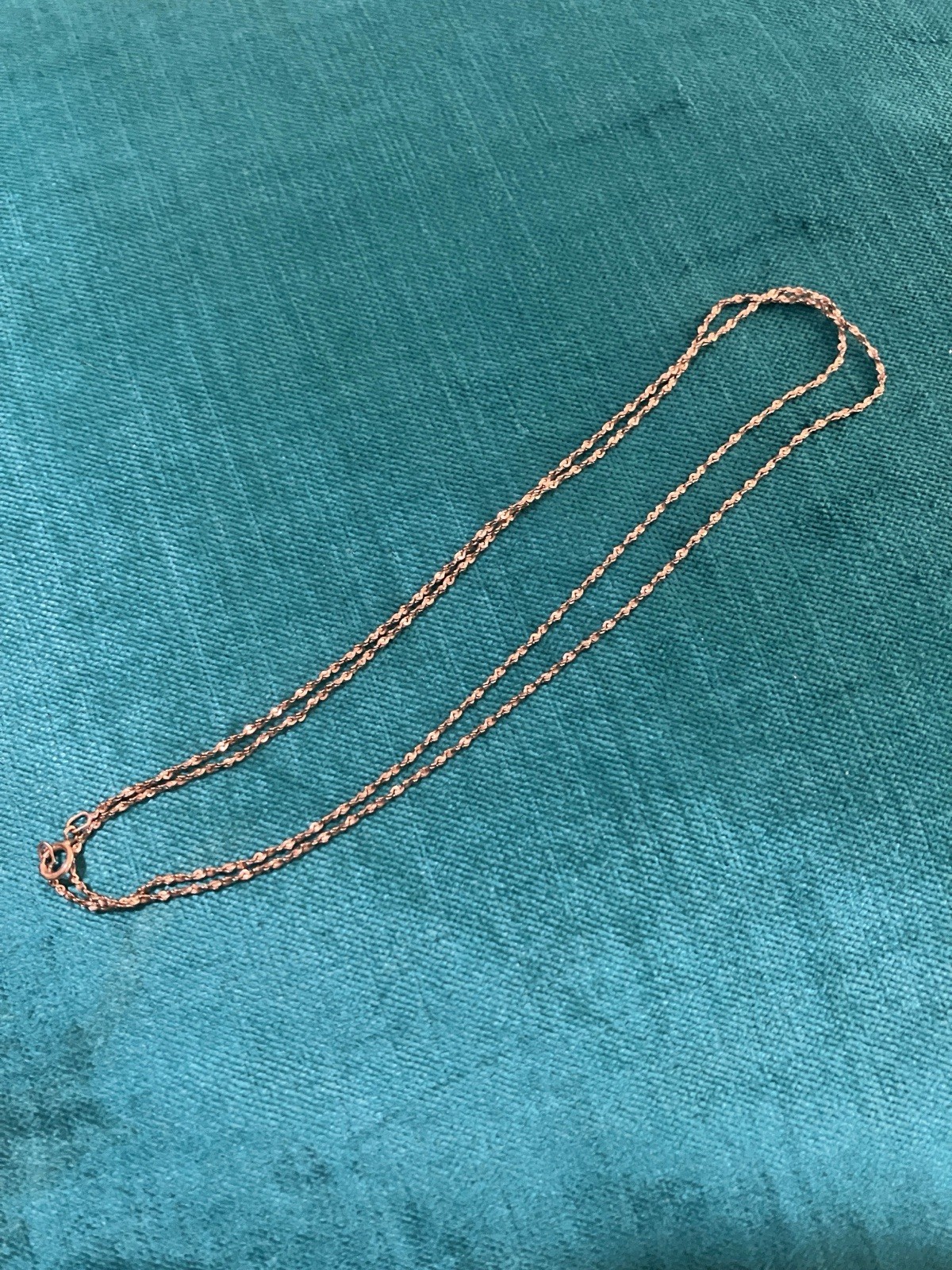 Vtg 14k Yellow Gold Necklace 24” Twist Chain 1.2 mm Less Than A Gram