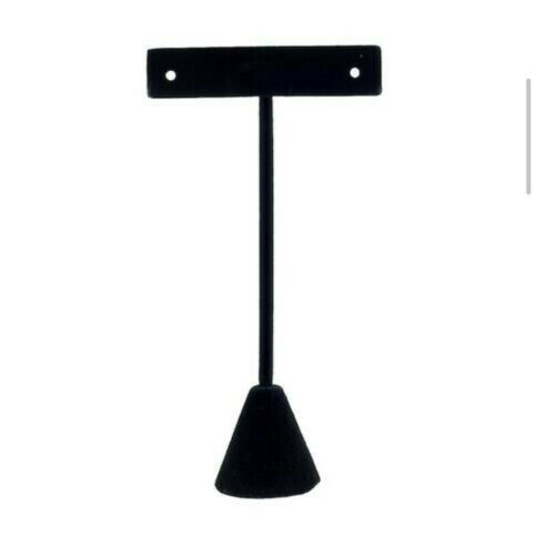 Black Velvet Earring T Stand Showcase Display 5.57″ Holder Photo Organizer NEW