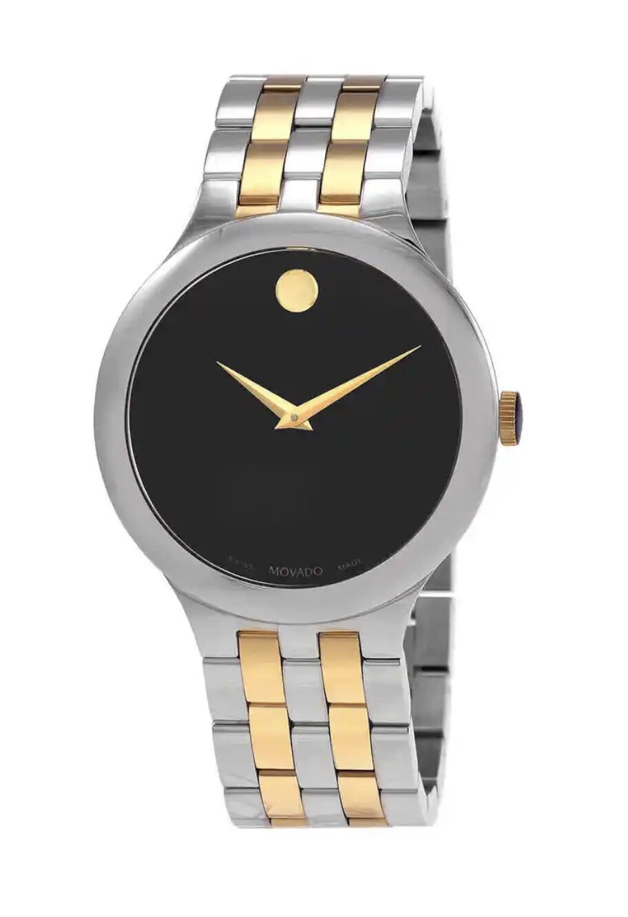 Brand New Movado Men’s Veturi Two Tone 40mm Stainless Steel Watch 0607416