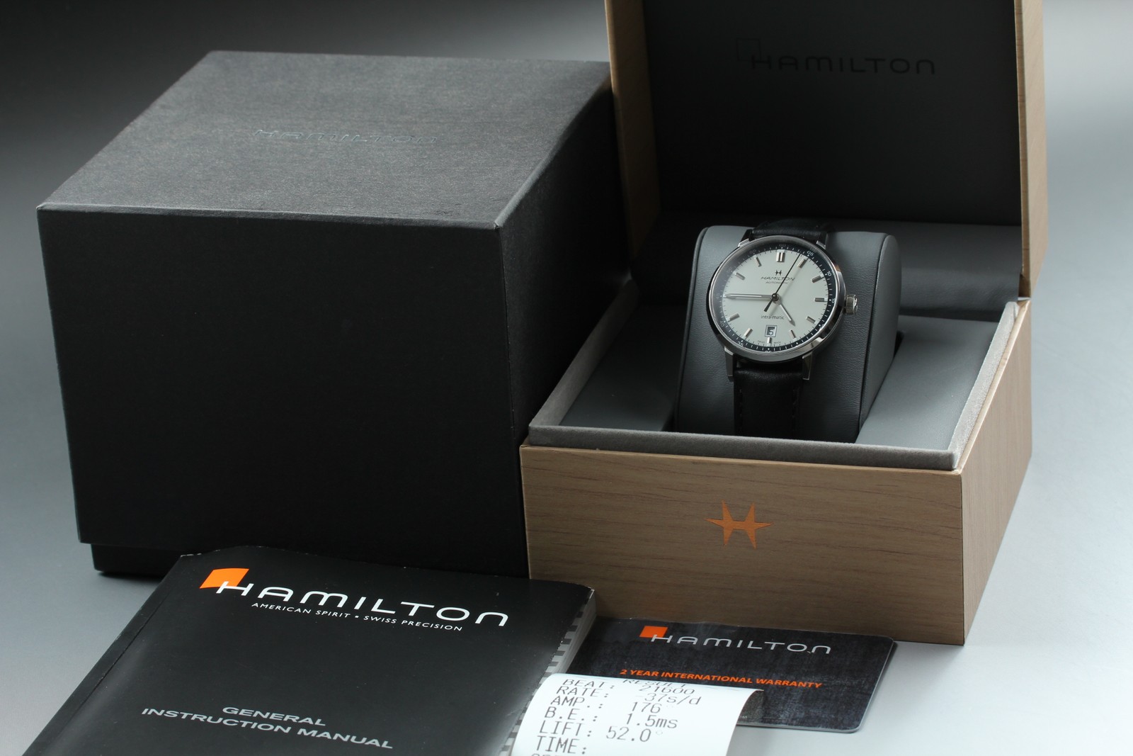 [Box, Paper] HAMILTON American Classic Intra-Matic Auto Date H384250 Men’s Watch
