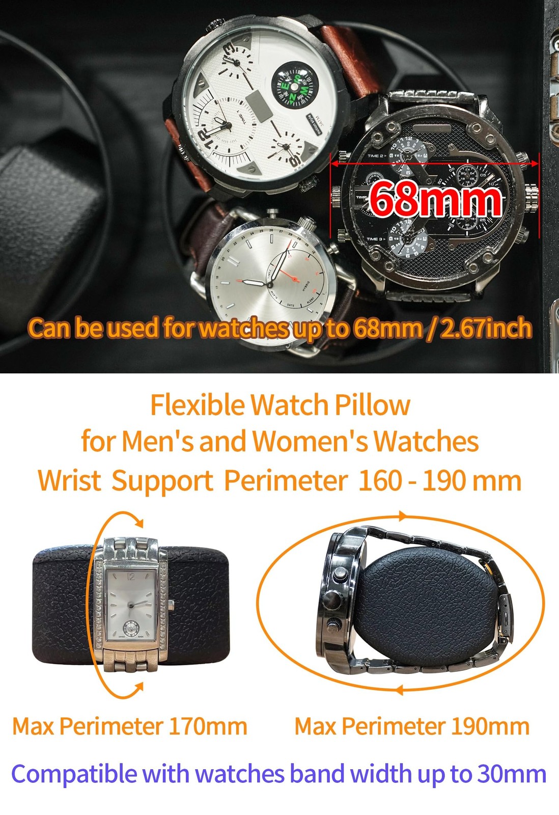 Oryx 9 Watch Winder for Automatic Watches, Rotating Watch Box 5 Rotation Mode…