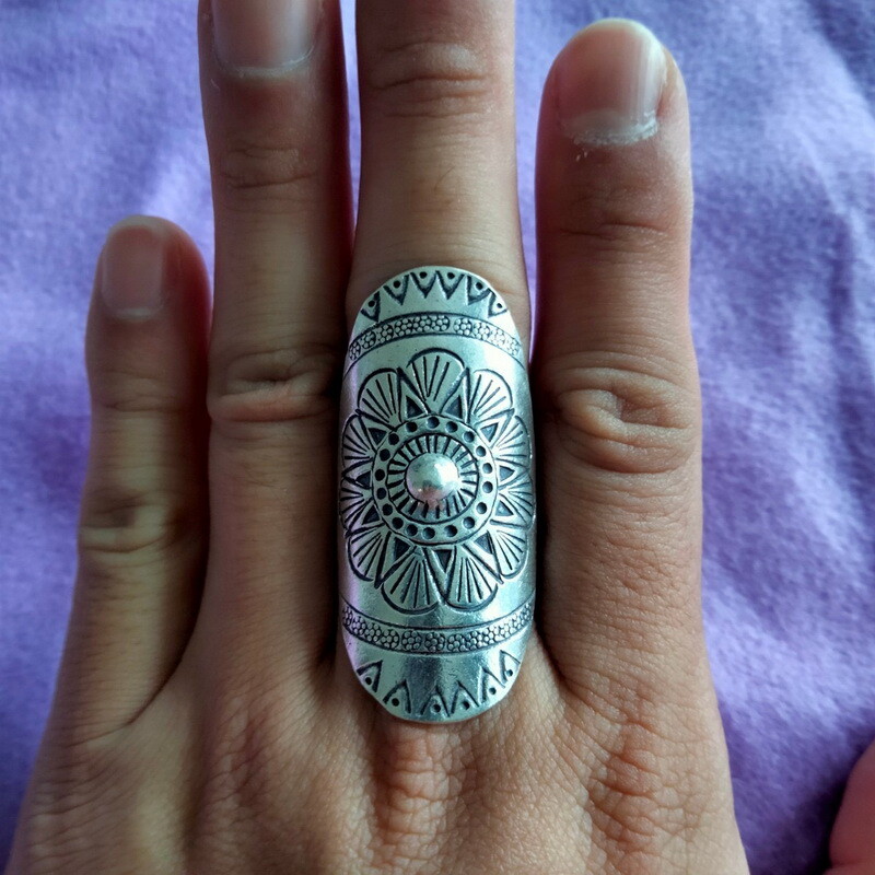 FINE SILVER RINGS 925 STERLING リング BAGUE ADJUSTABLE SIZE LONG COAT R7708