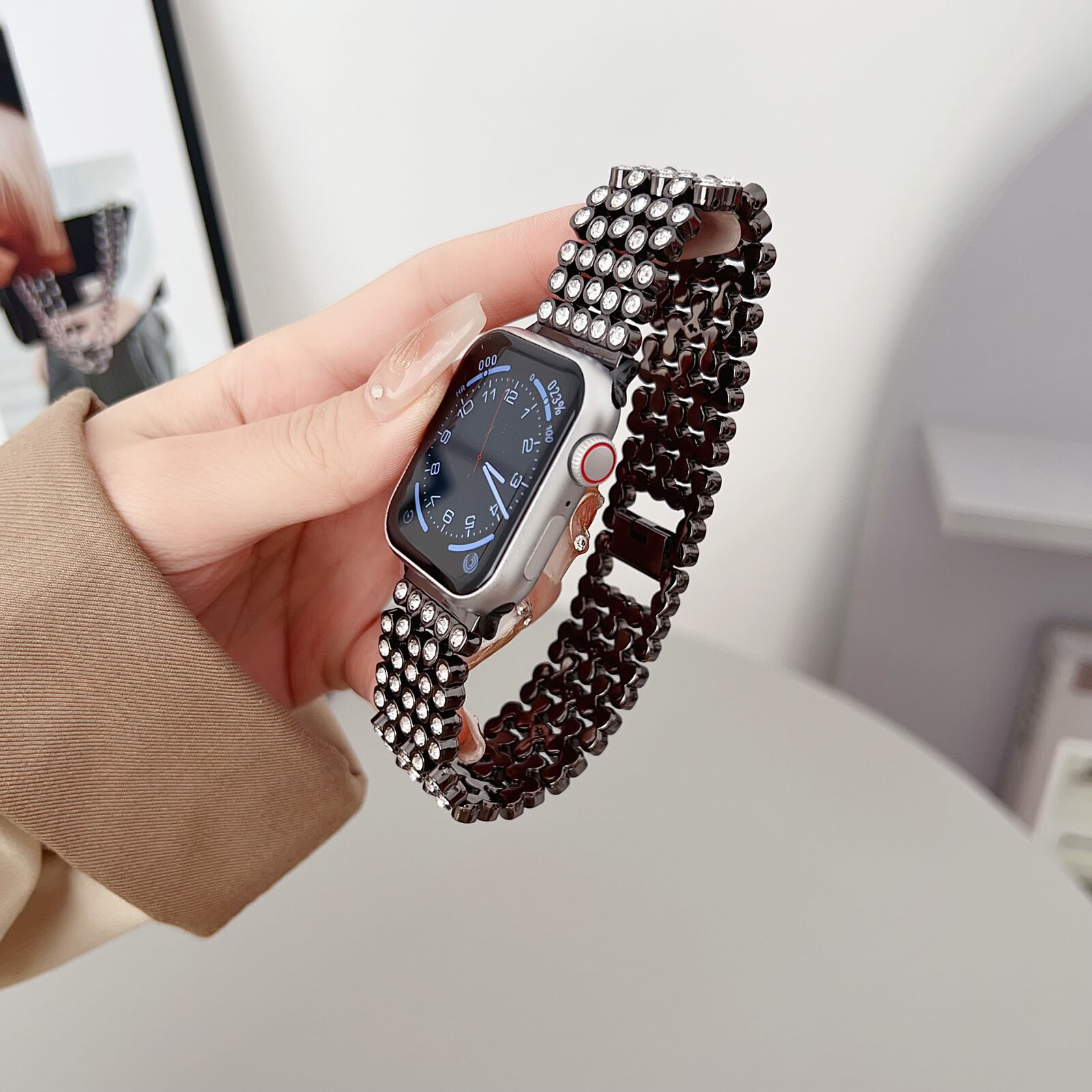 Bling Women Luxury Watch Band Strap For iWatch Ultra 2/1 Series 10/9/8/7/SE/6/5