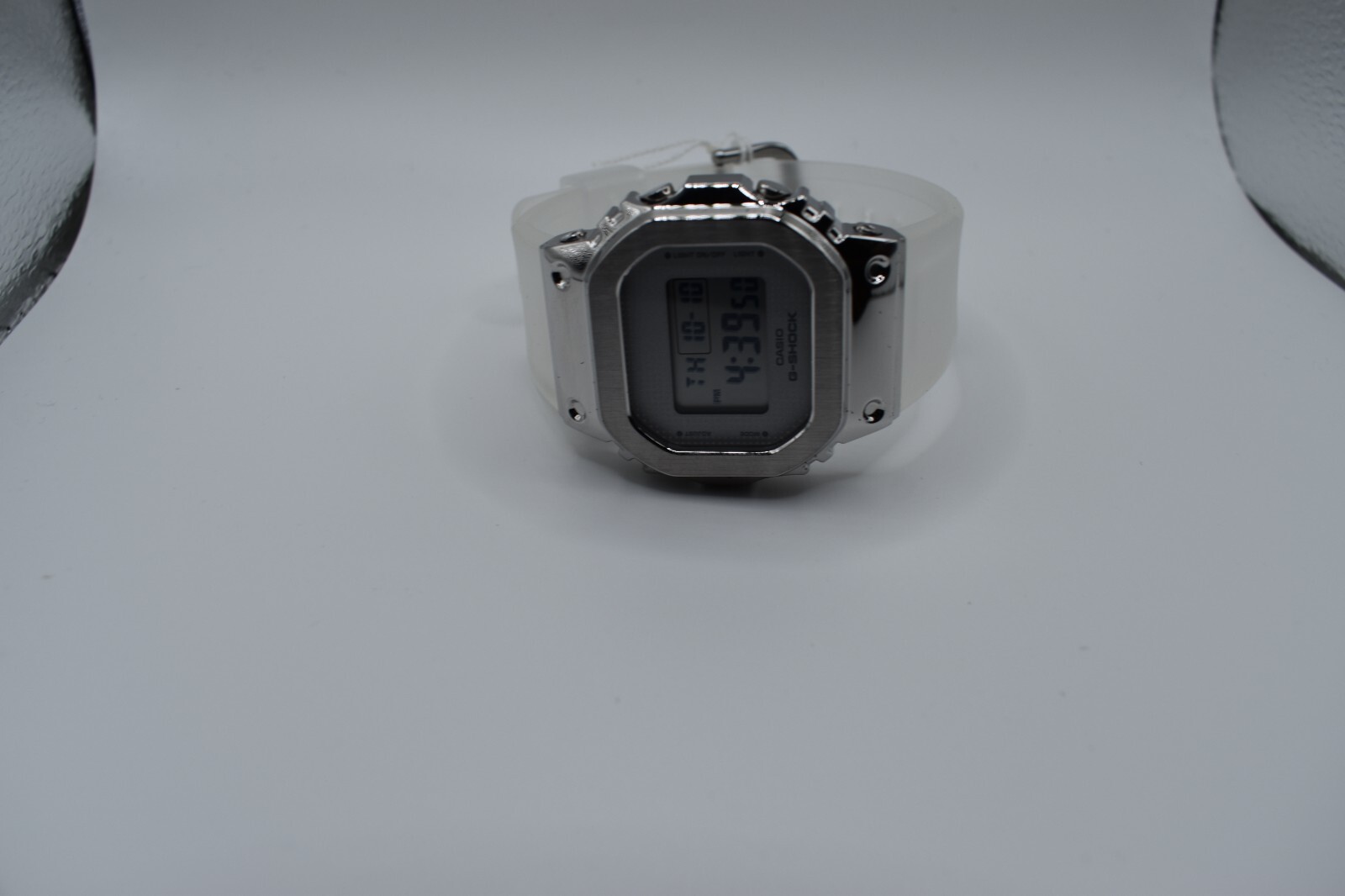 G-Shock Square Digital Watch Semi-Transparent White Resin GMS-5600SK-7