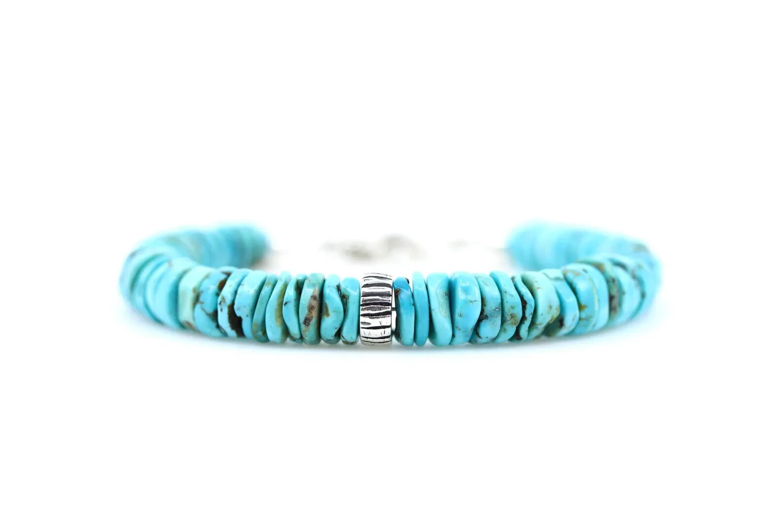 Men’s 9mm Kingman Turquoise Bracelet, Southwestern Native American-Inspired