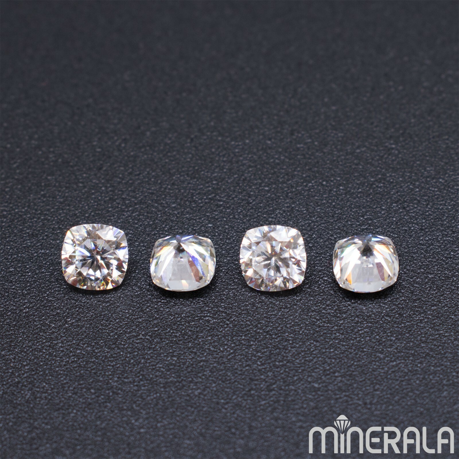 MOISSANITE GEMSTONE CUSHION FACETED 6mm LAB DIAMOND CUT D-E VVS CLARITY WP0273F