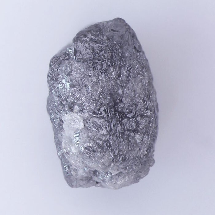 Rare Rough Natural Loose Raw Grey Color Uncut 3.17 Carat Earth Mine Diamond