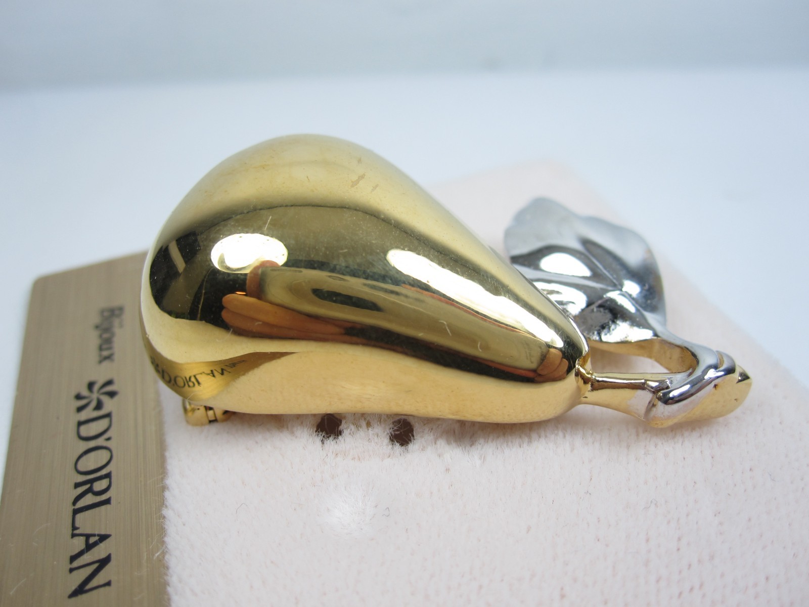 D’Orlan Gold & Rhodium Plated Pear Brooch – 8064