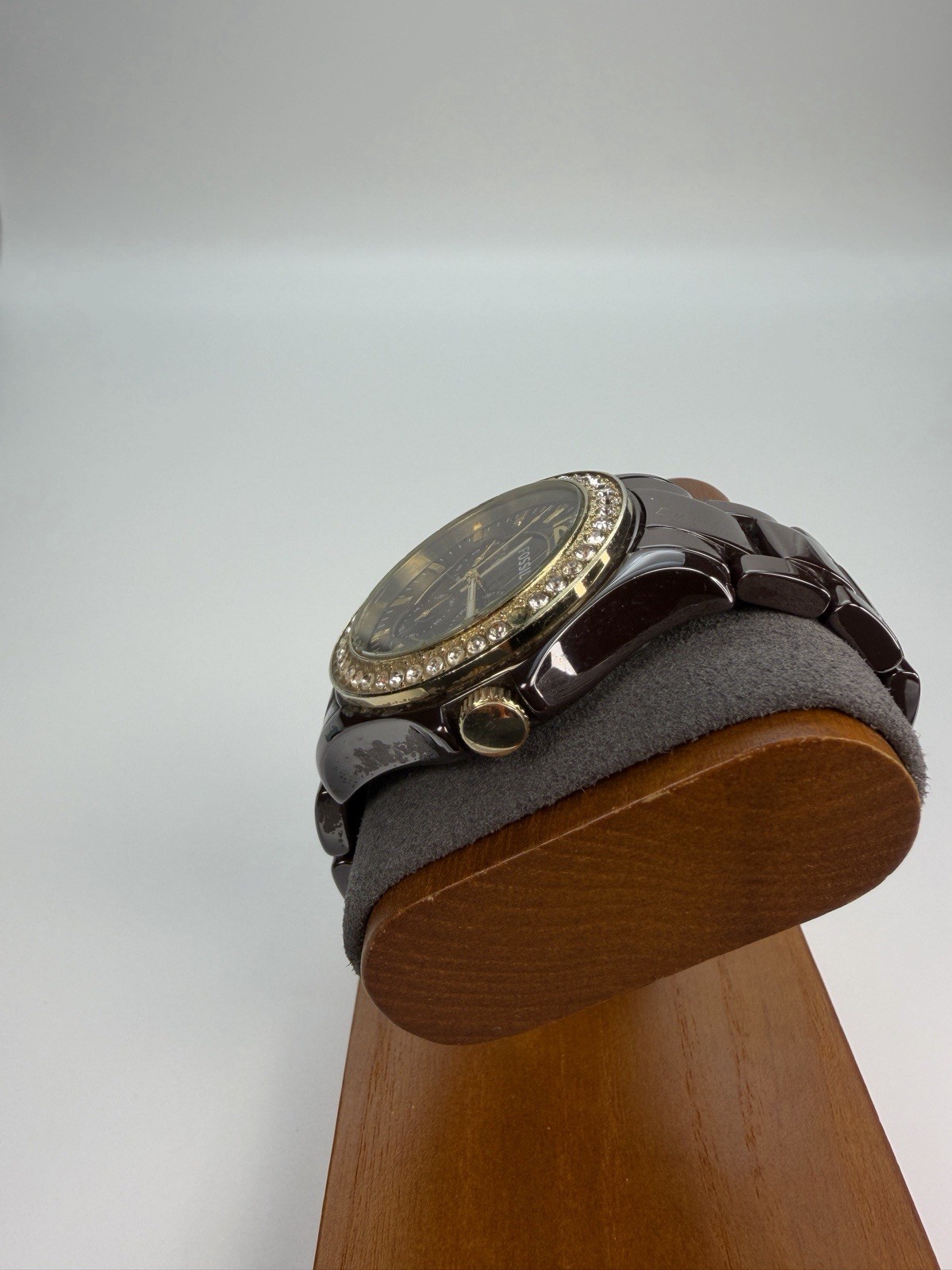 Fossil Riley Women’s Quartz Analog Multi-Dial Brown Ceramic Bracelet Watch