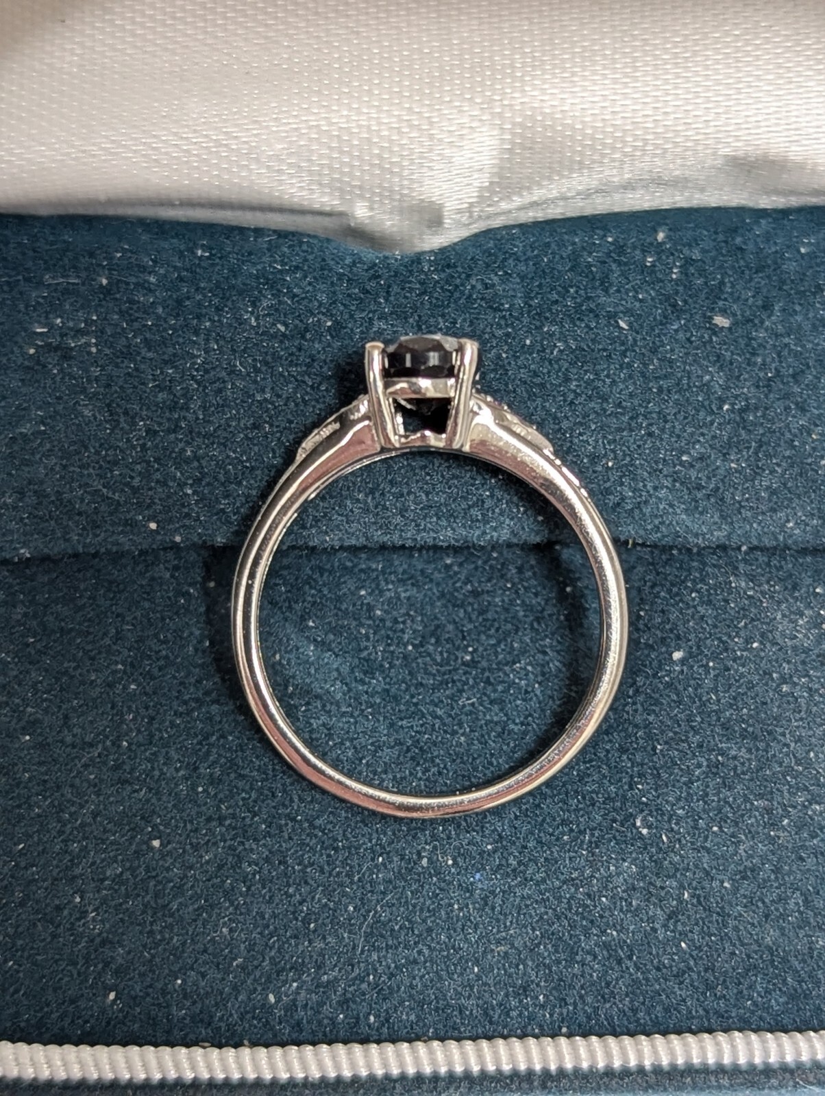 AMETHYST & MOZAMBIQUE GARNET In STERLING SILVER, ENGAGEMENT RING, SIZE 9.0