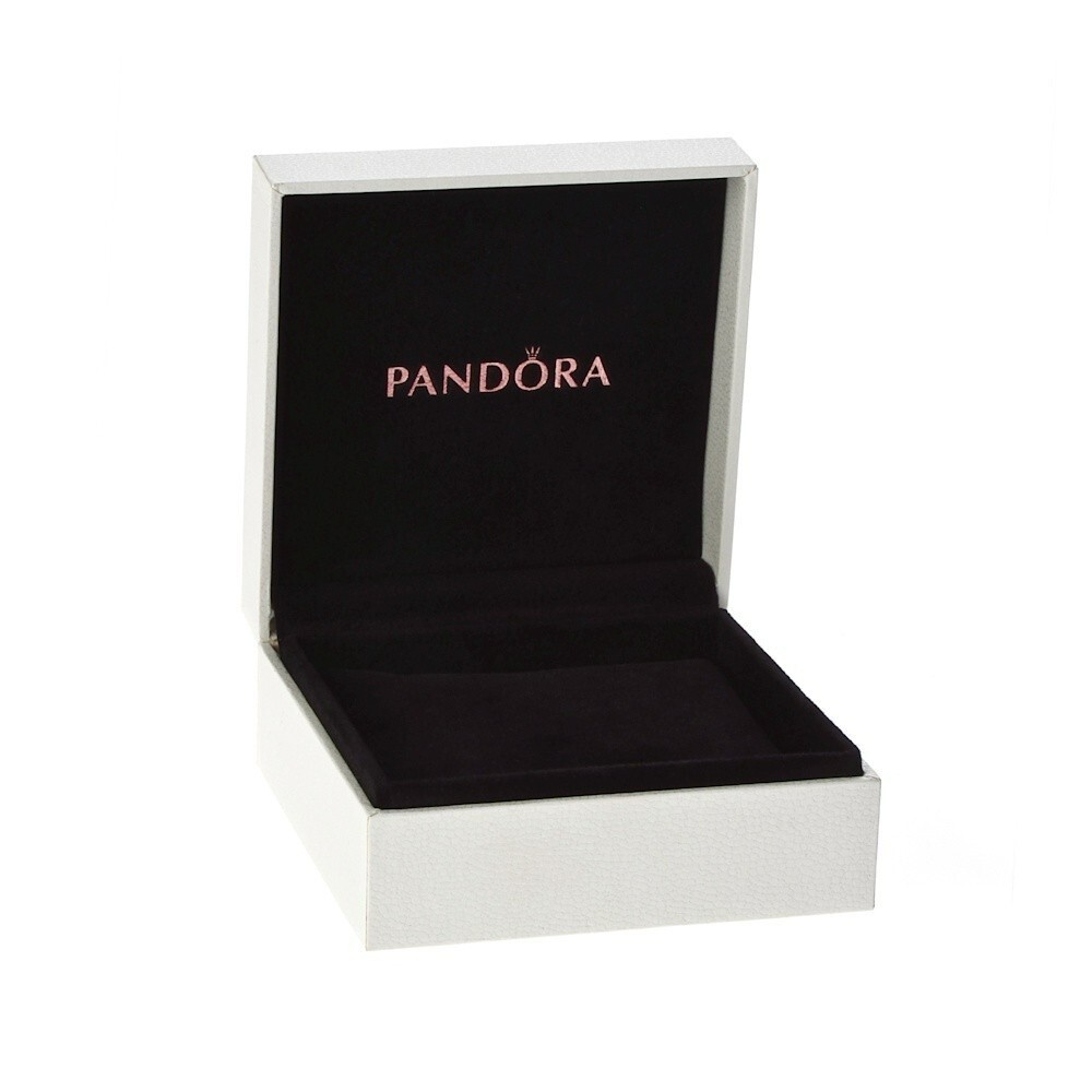 New Authentic PANDORA Signature Logo Pendant Silver 925 Necklace 17.7″ w/ BOX