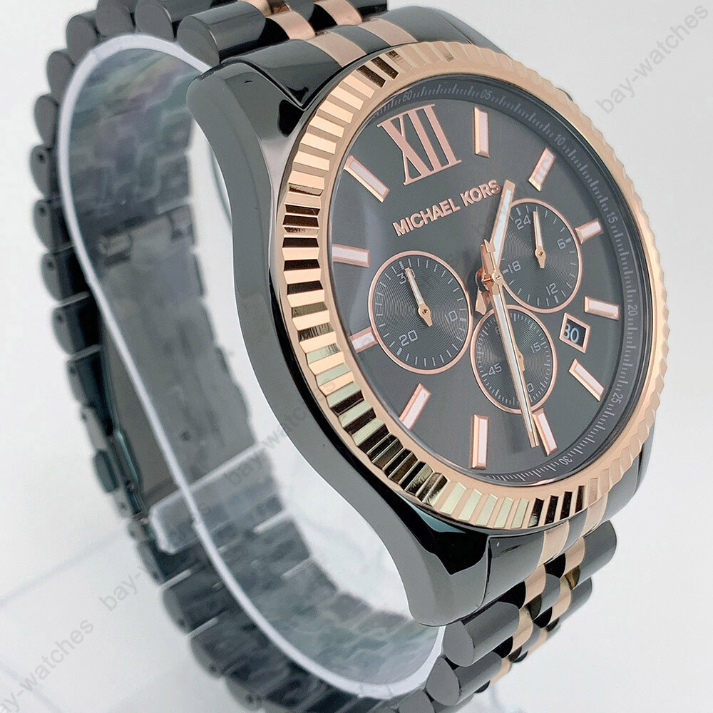 New Michael Kors MK8561 Lexington Chronograph Two-Tone Grey Quartz Men’s Watch
