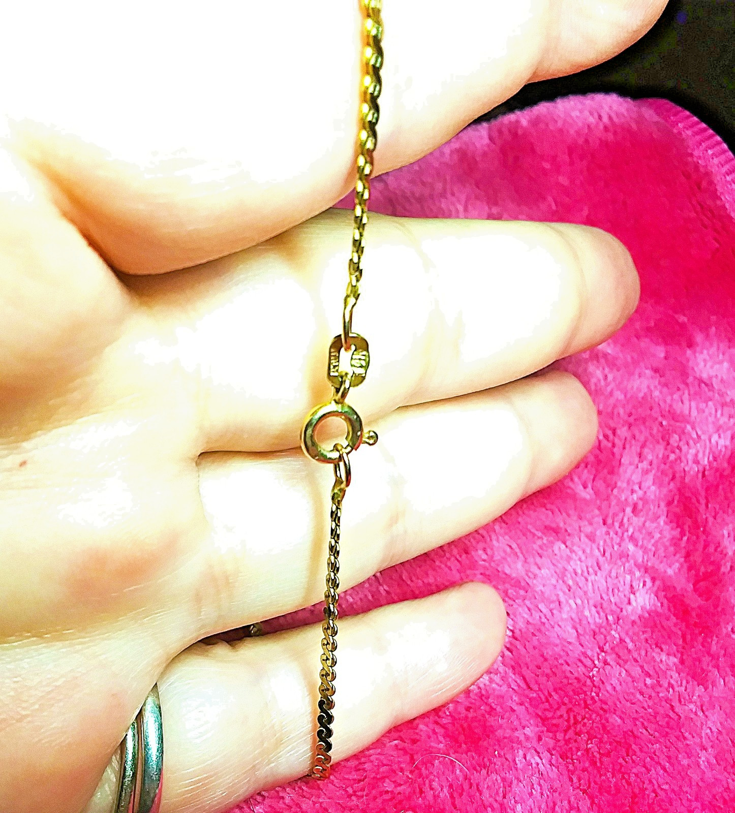 Solid 14k Yellow Gold Serpentine Snake S Chain Bracelet 7.5″ 2mm 2.2g Italy