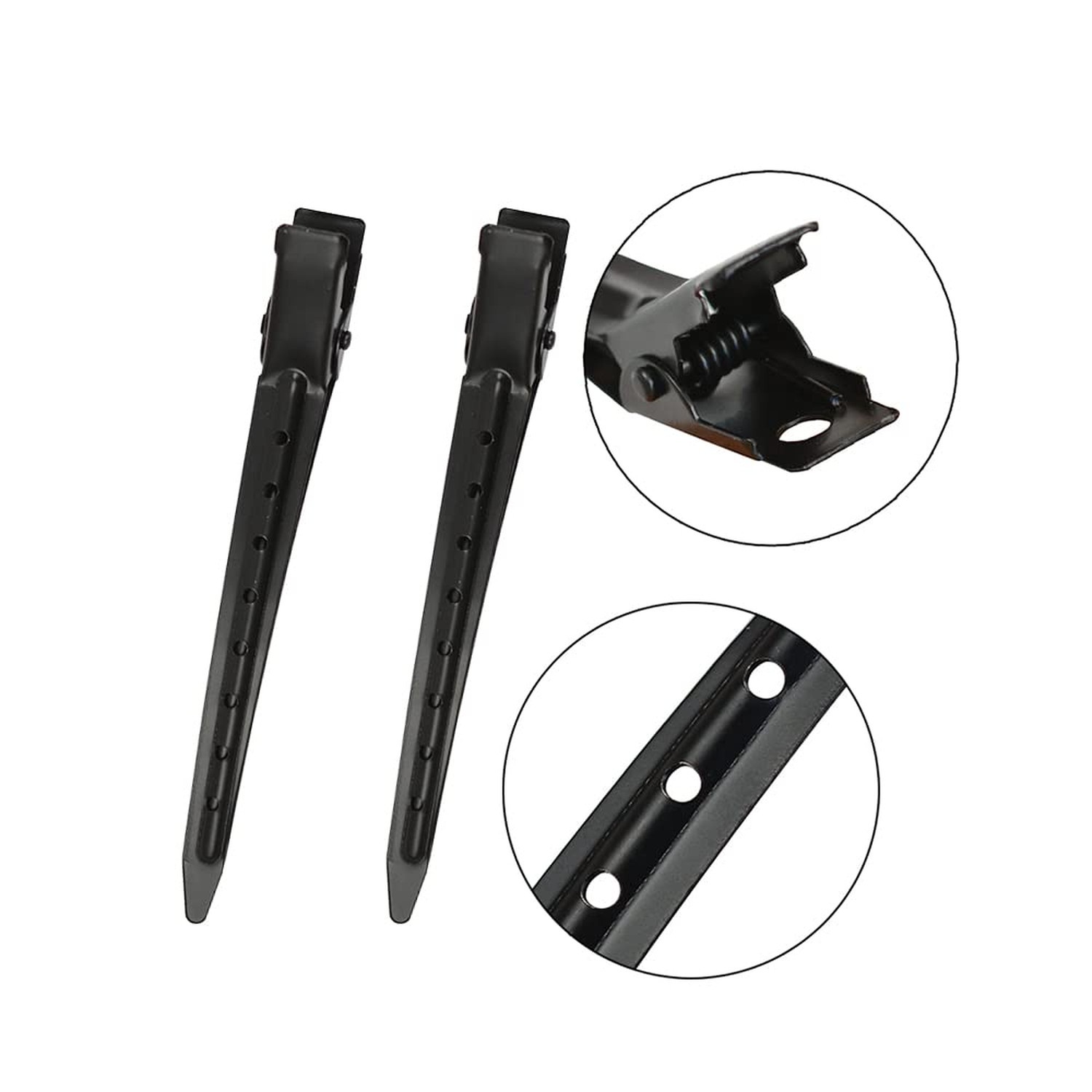 20 Pcs 3.5 Inches Duck Bill Hair Clips Black Metal Alligator Curl Clips with …