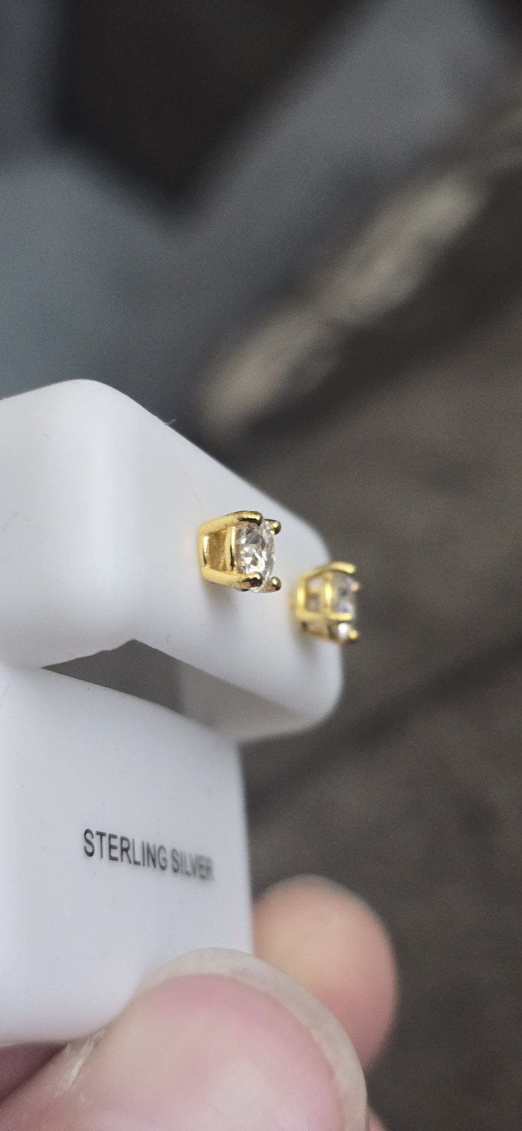 925 Sterling Silver Round Diamond Stud Earrings Prong Set VVS D 0.85ctw