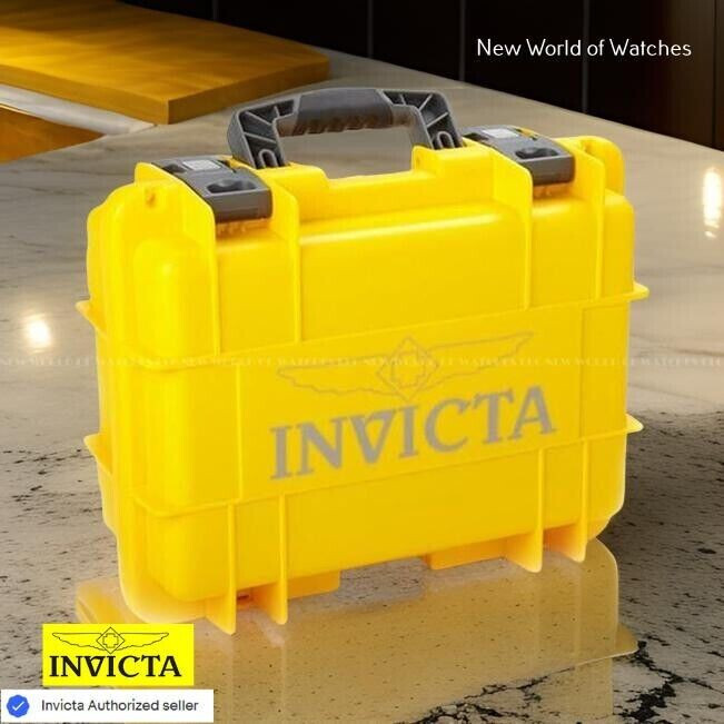 Invicta 8-Slot Impact Yellow Dive Collector Waterproof Watch Case (DC8YEL)
