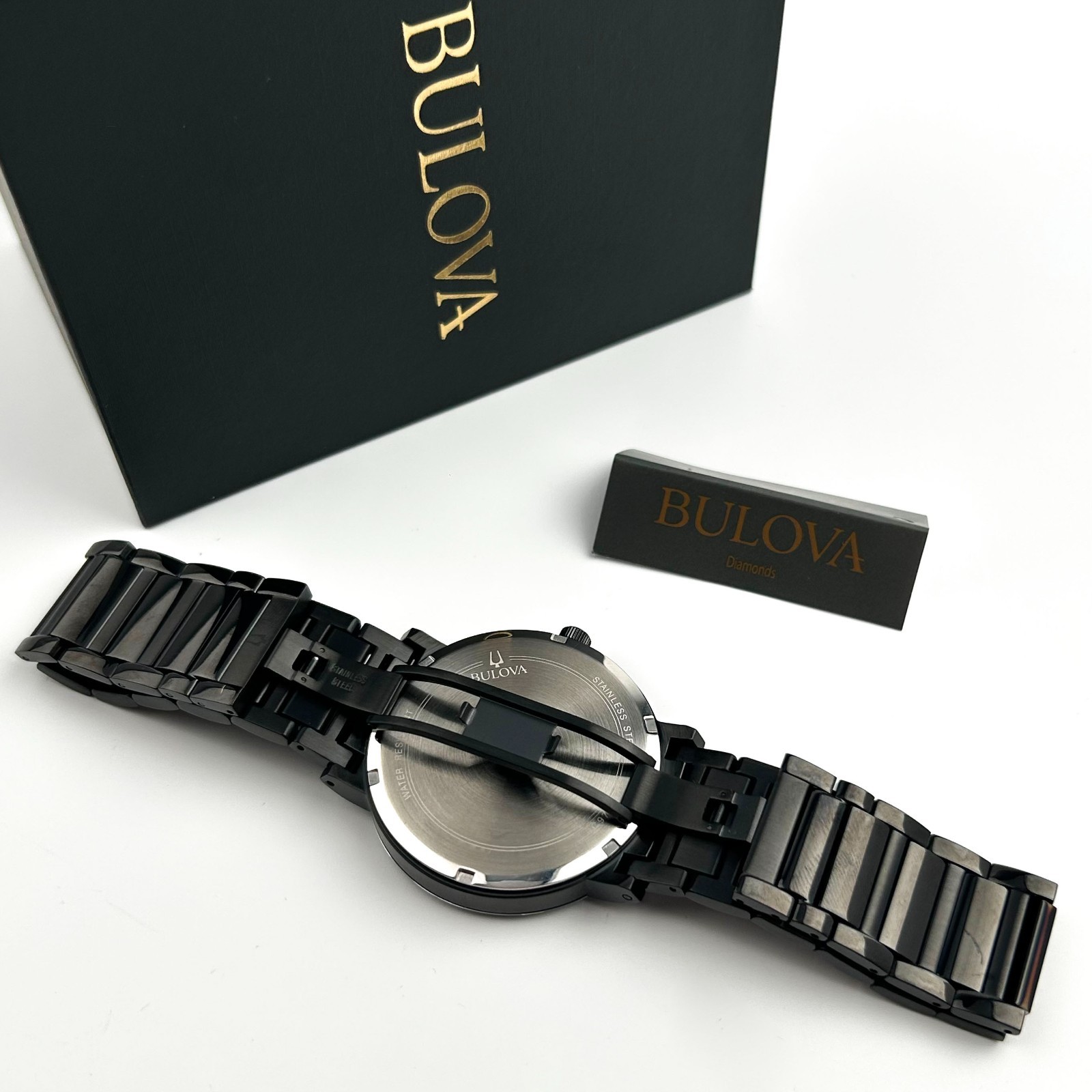 Bulova 98D144 Modern Quartz Calendar Black Men’s Stainless Steel Watch 42 MM