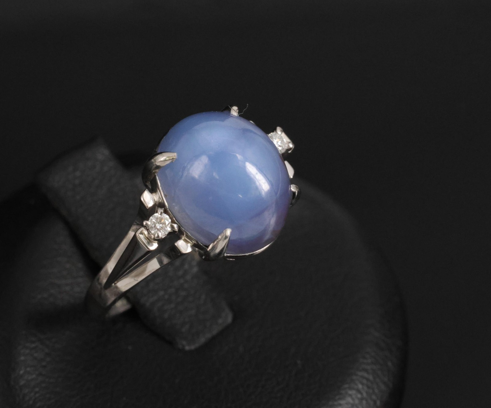 9.14ct GIA Ceylon No Heat Star Sapphire & 0.02ct Diamond Platinum Ring, Size 5.5