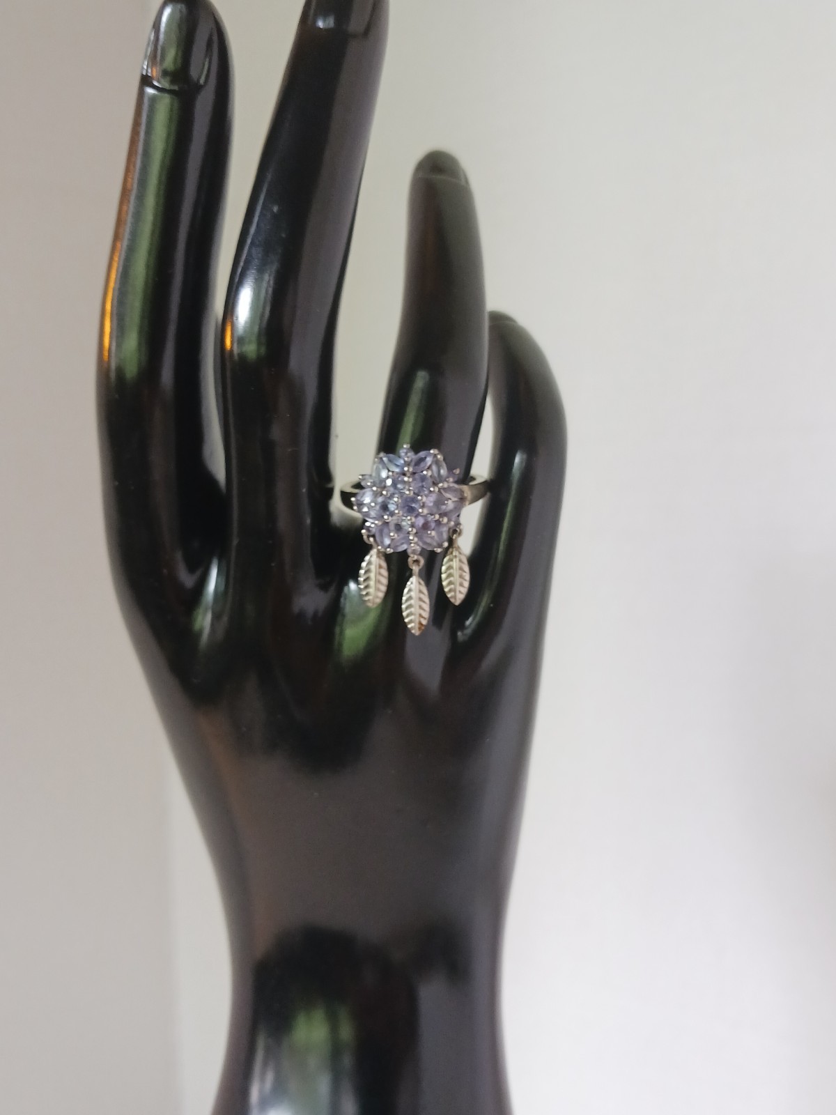 Tanazanite Dream Catcher Ring SZ8. In Rhodium Over Sterling Silver 1.90ctw