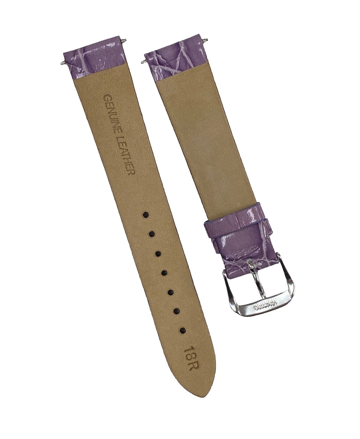 Timex 18mm X 16mm Purple Crocodile Grain Leather Watch Band Strap