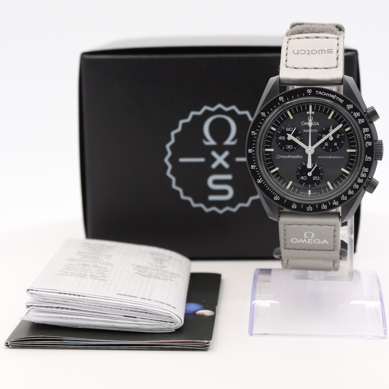 40mm Omega x Swatch SO33A100 Moonswatch Mission to Mercury Quartz Bioceramic