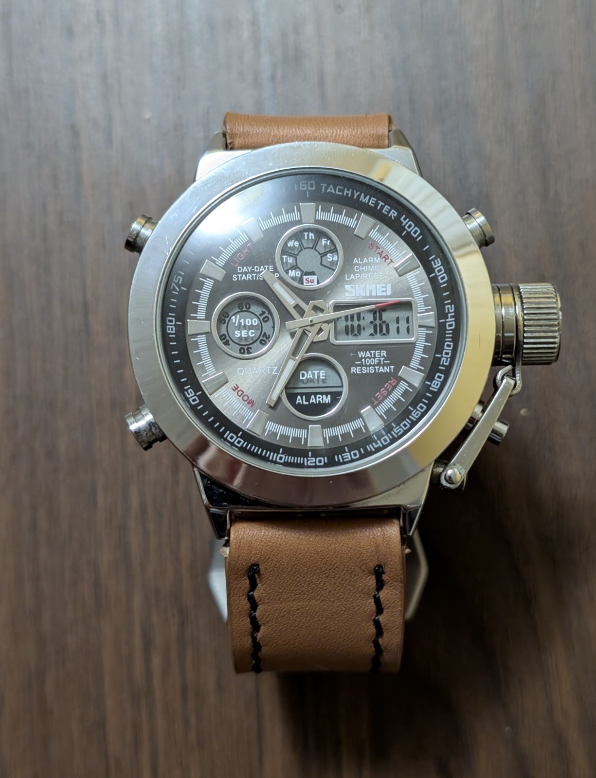 SKMEI 1515 Watch Sport Business Date Analog Digital Watch 3Bar Waterproof