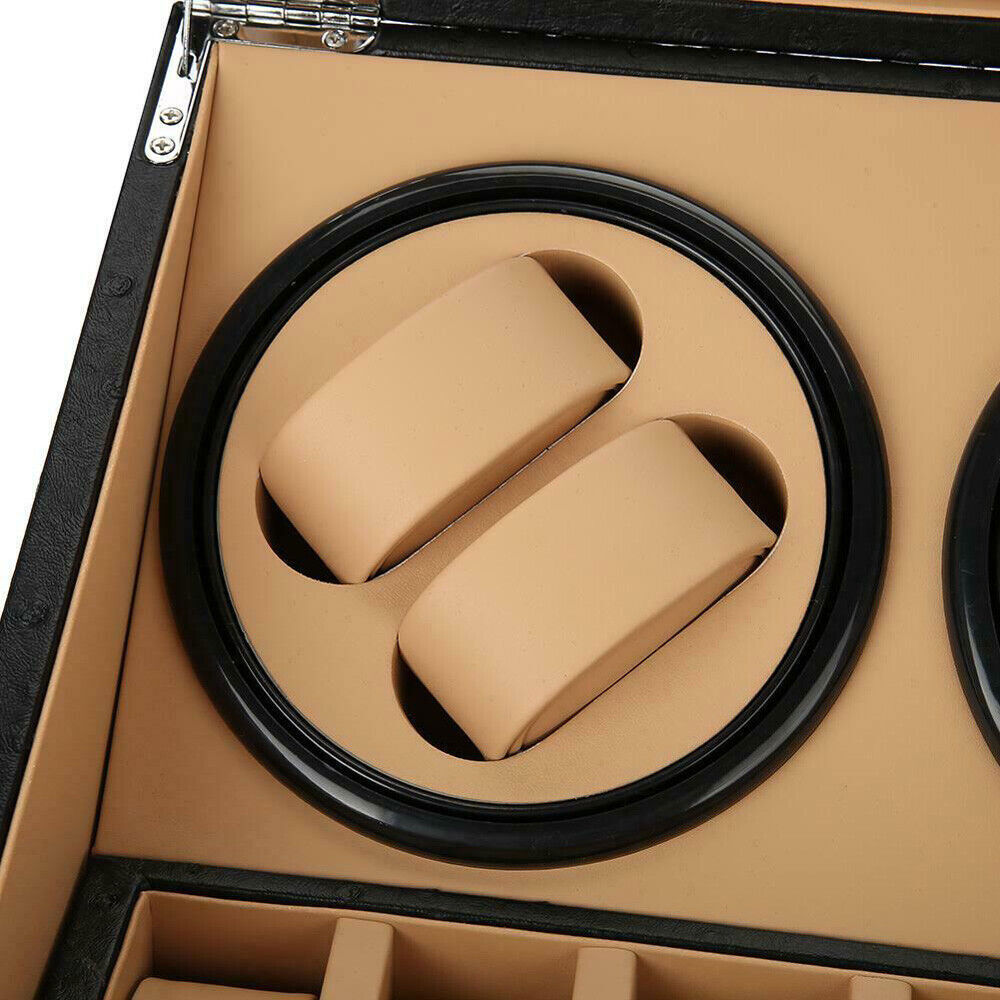 Automatic Watch Winder 4+6 Watch Display Box Quiet Motor Luxury Storage Case HOT
