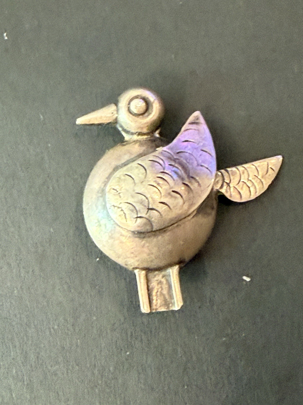 Mid Century Vintage Modernist Sterling Silver Bird by Martinez Sterling Brooch
