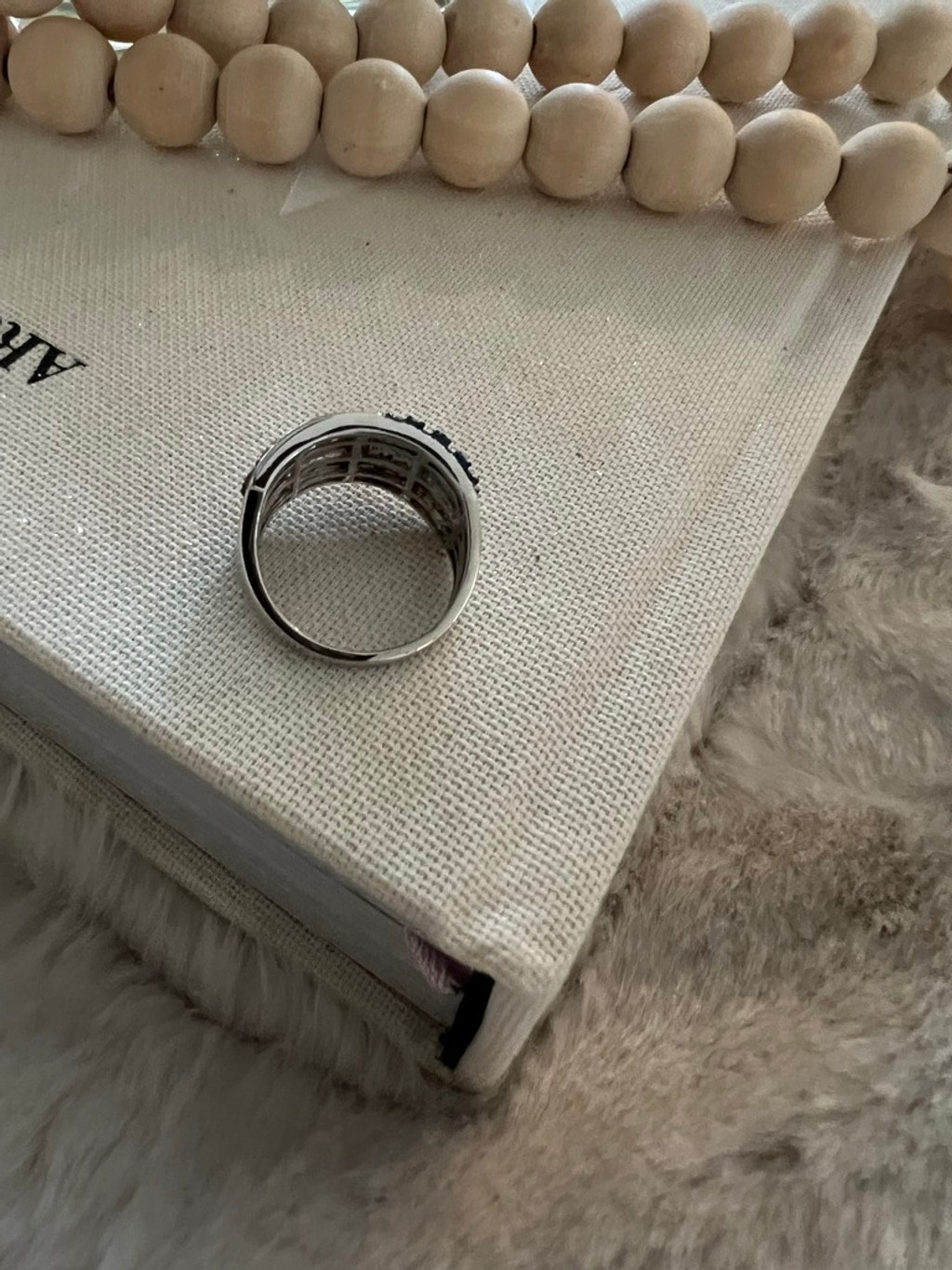 New Bella Luce Silver, Red & Blue Flag Ring 10