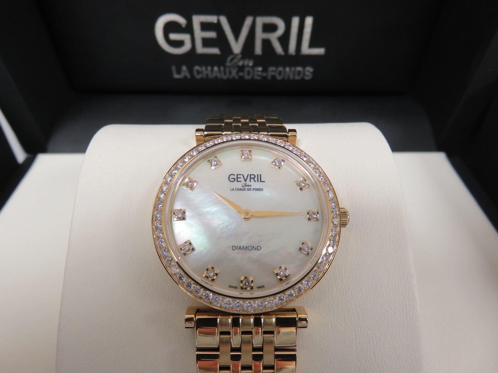 Gevril 15221BD Women’s IPYG Atelier 57 Quartz Diamond Watch