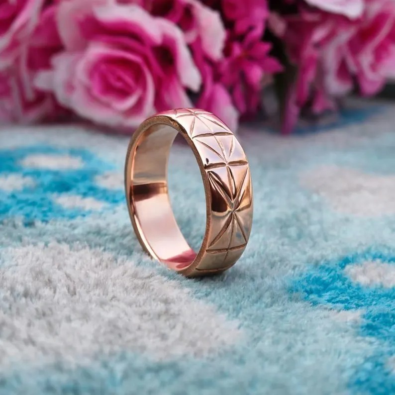 Handmade 100% Pure Copper Boho Ring Solid Copper Thumb Band Ring All Size SR680