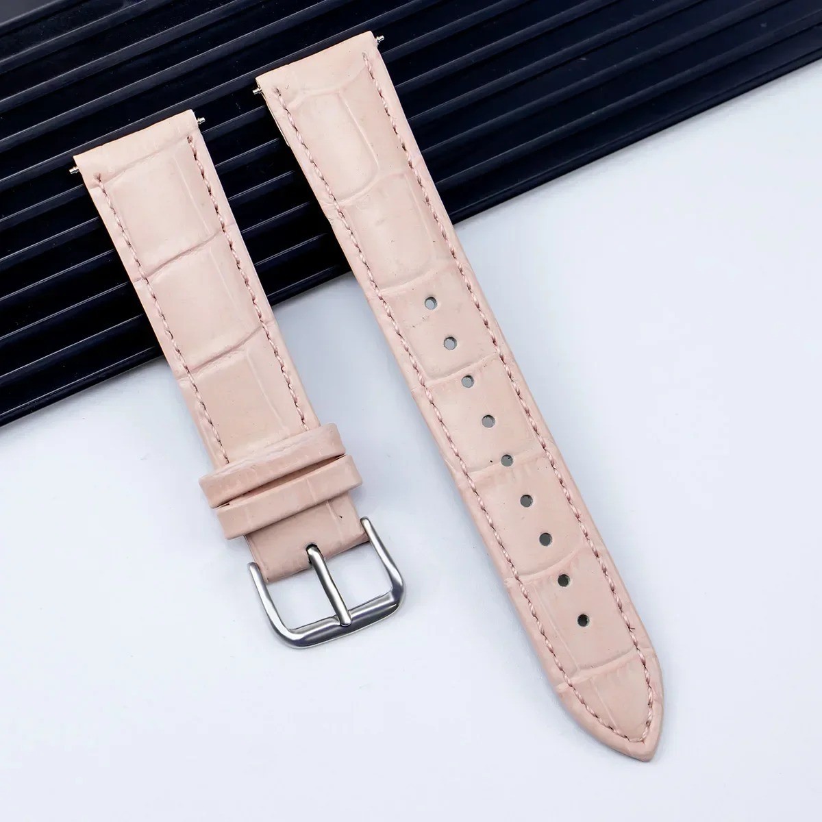 Leather Watch Band Strap 12 14 16 18 20 22 24mm Stainless Steel Buckle