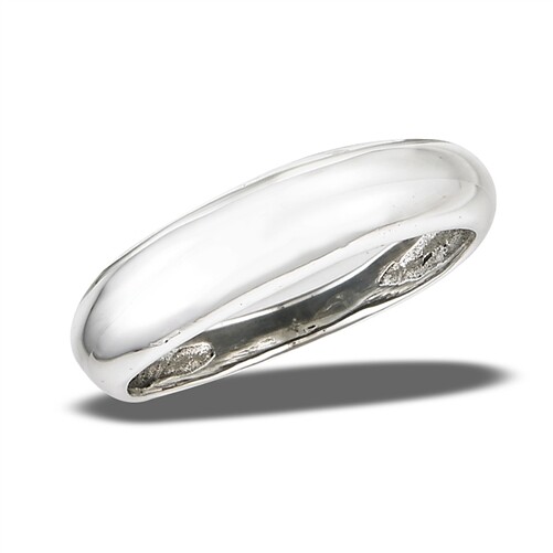 Sterling Silver Polished Dome Ring – Free Gift Packaging