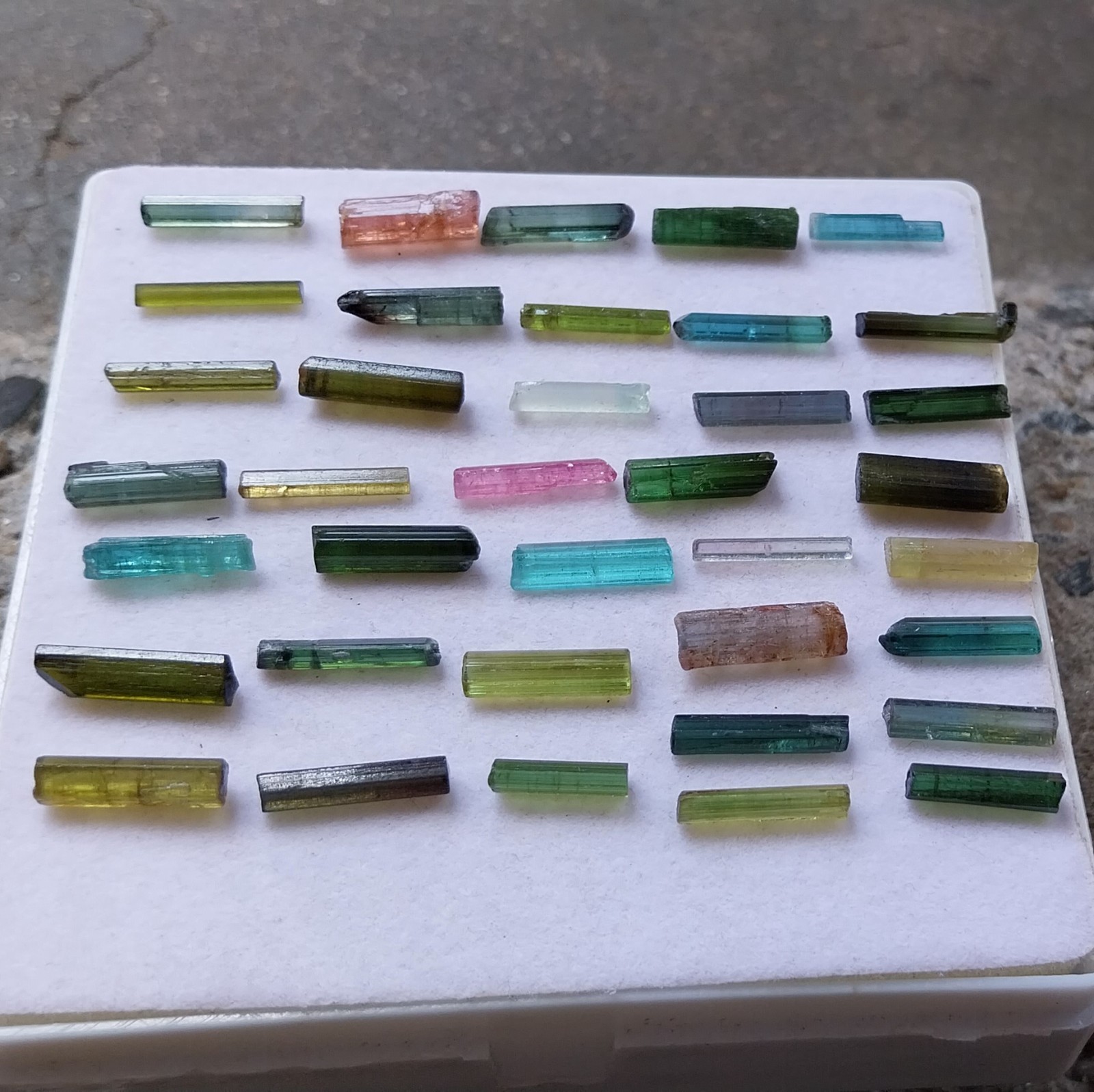 56.5 Ct 10.5 to 14.5 MM Natural Multi Tourmaline Raw Rough Pencil 37 Piece Lot