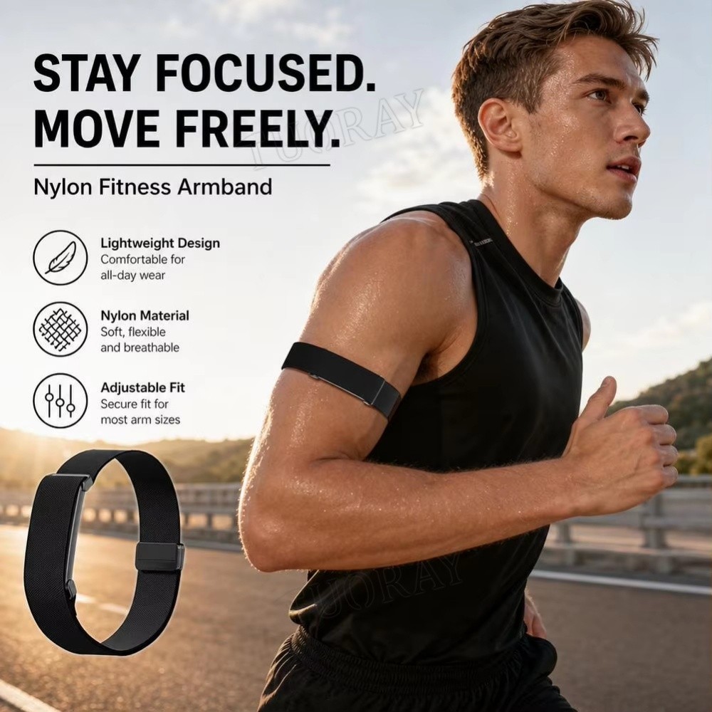 New Nylon Weave Bicep Band Strap for Google Fitbit Air Wristband & Bicep Armband